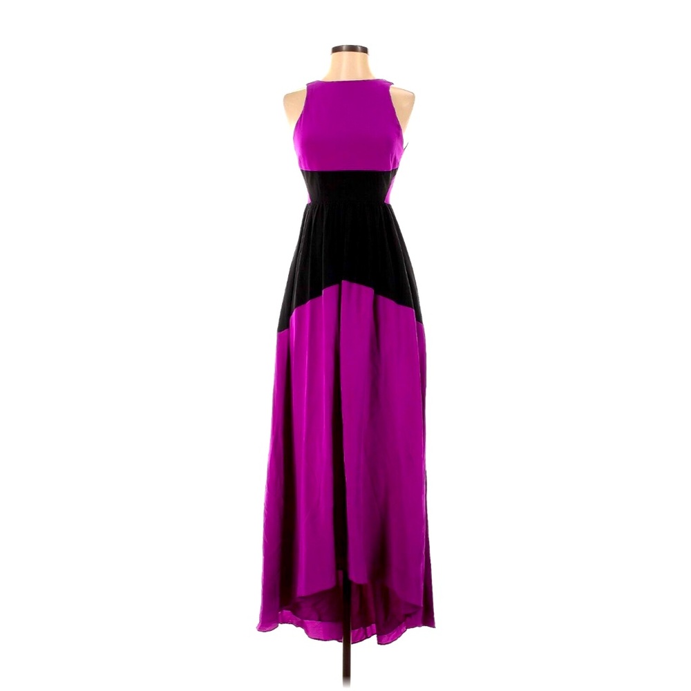 Tibi backless colorblock gown